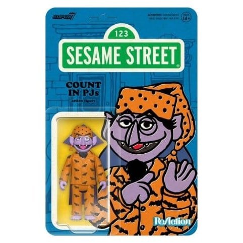 1, Rue Sésame figurine ReAction Wave 06 Count Von Count (PJs) 10 cm