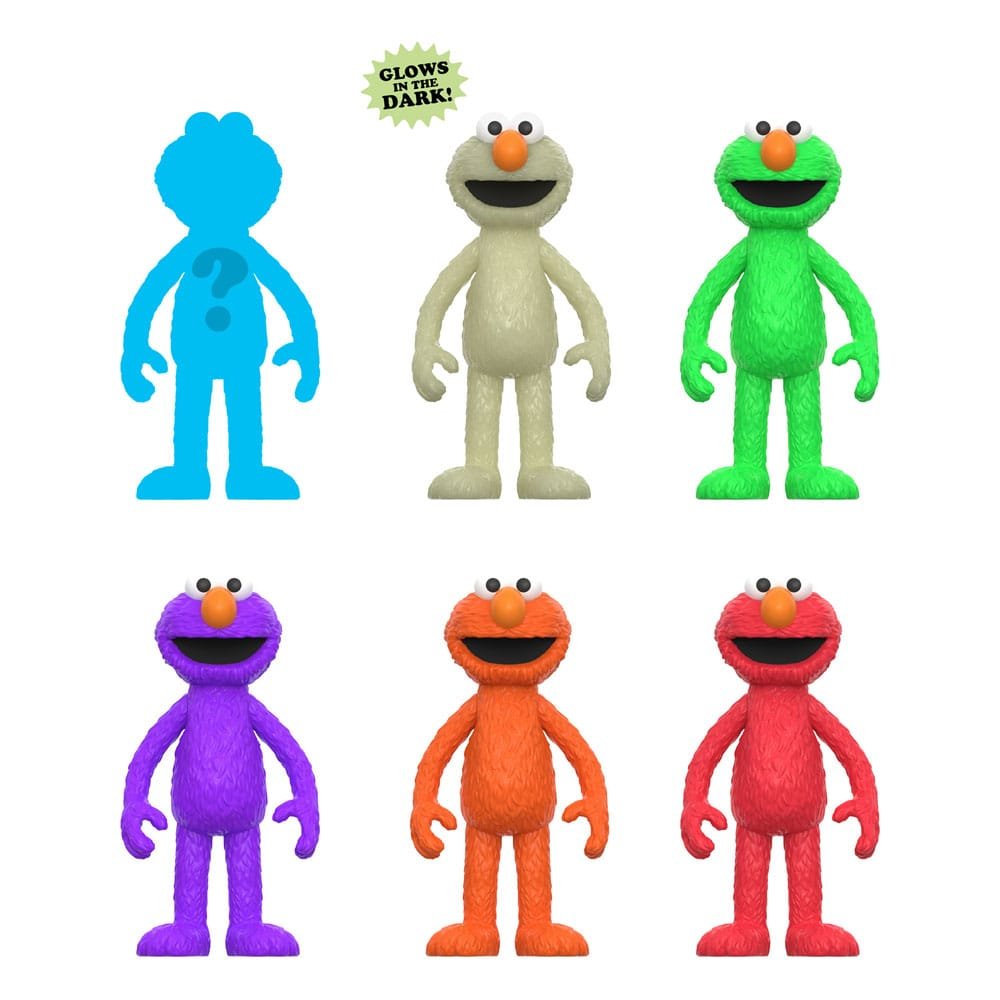 1, Rue Sésame présentoir boîte-mystère figurines ReAction Wave 04 Elmo 10 cm (12)