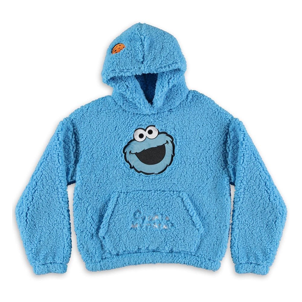 1, Rue Sésame Teddy Sweater à capuche Cookie Monster