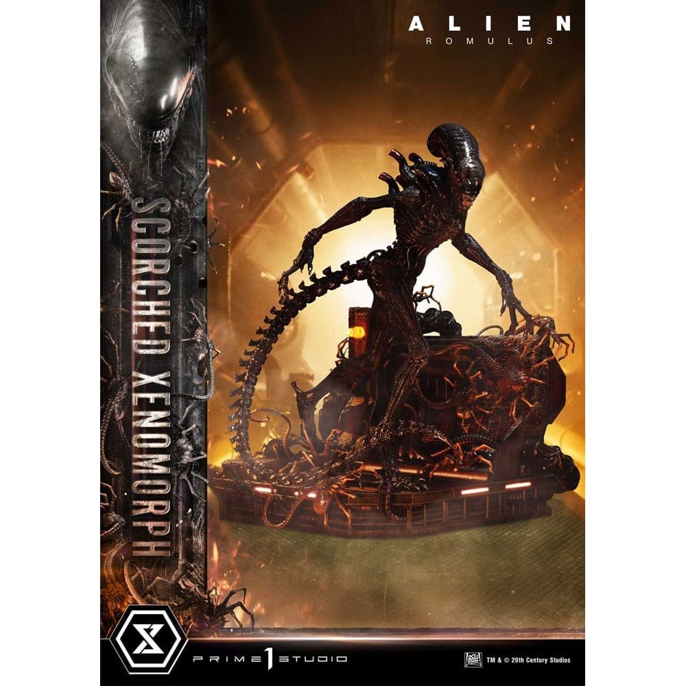Alien: Romulus statuette Museum Masterline XL 1/3 Scorched Xenomorph 98 cm