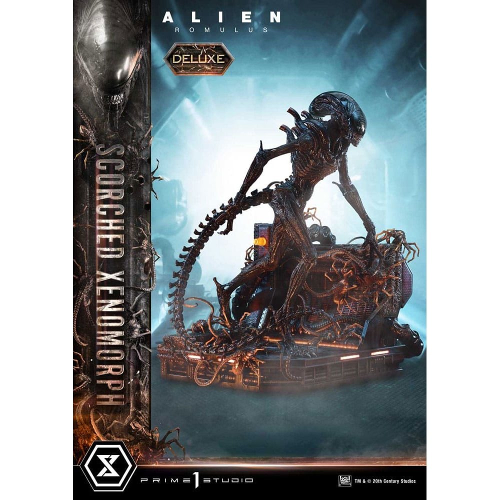 Alien: Romulus statuette Museum Masterline XL 1/3 Scorched Xenomorph Deluxe Version 98 cm