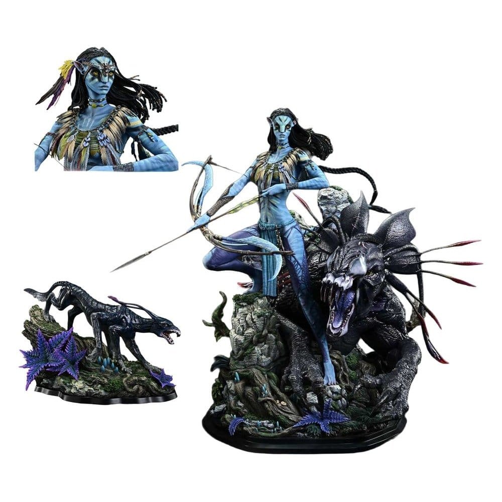 Avatar (Film) statuette Real Elite Masterline Series 1/4 Neytiri & Thanator Delu - Avatar