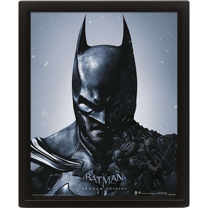 Batman Arkham Origins posters effet 3D encadré Batman vs. Joker 26 x 20 cm (pack - batman - Goodies