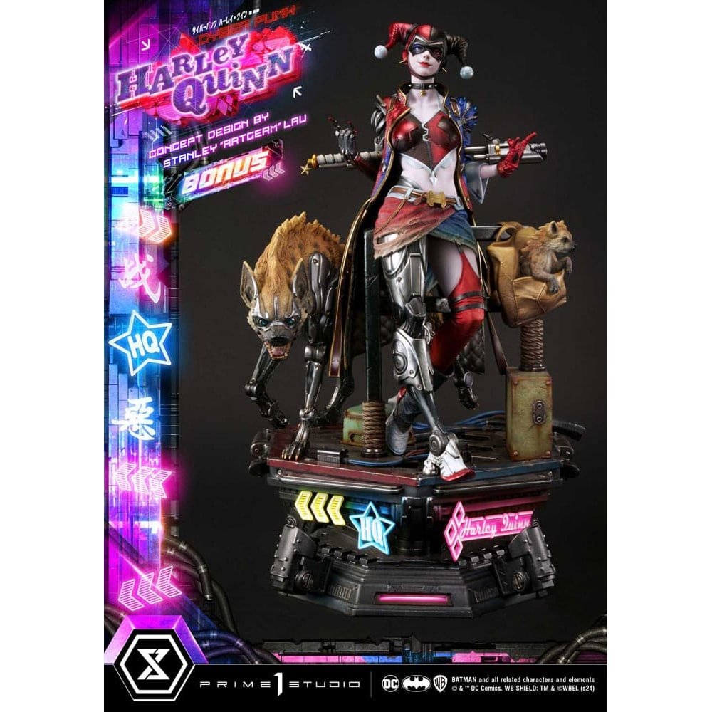 Batman statuette Ultimate Premium Masterline Series Cyberpunk Harley Quinn Delux - DC Comics