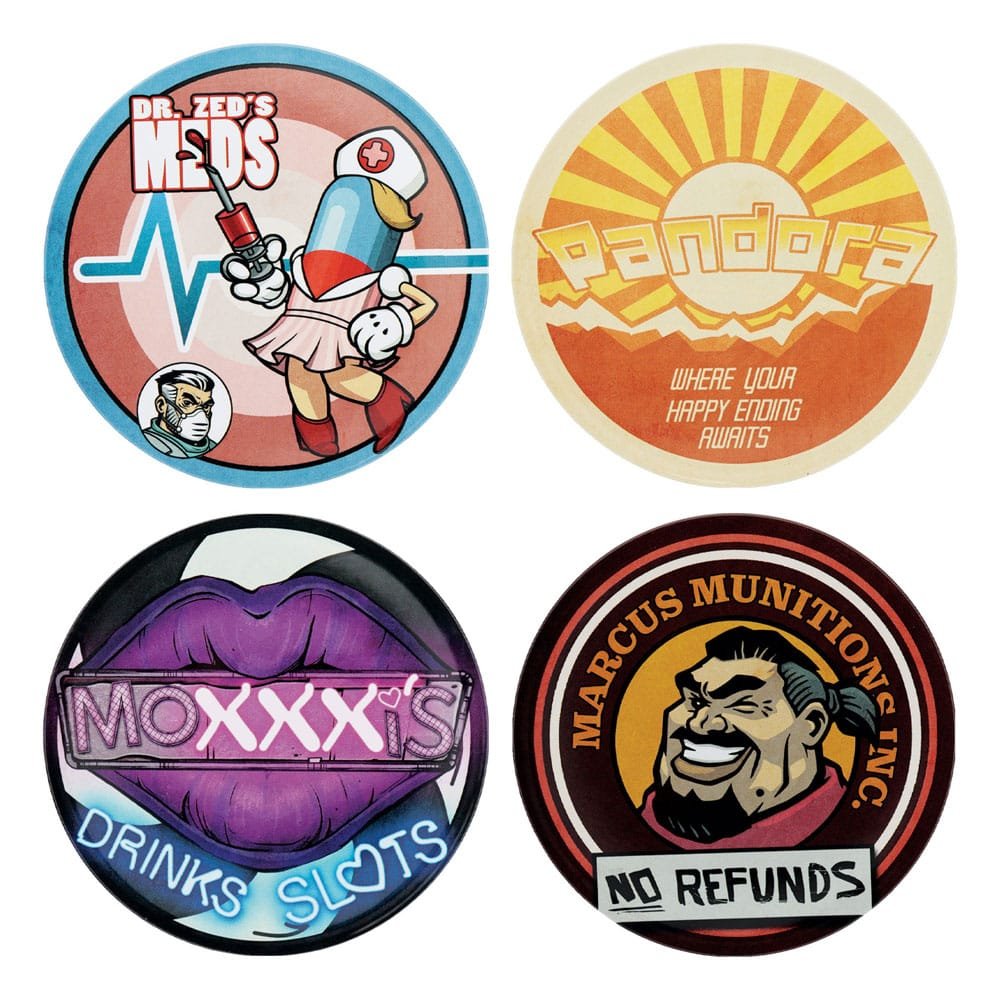 Borderlands pack 4 sous-verres
