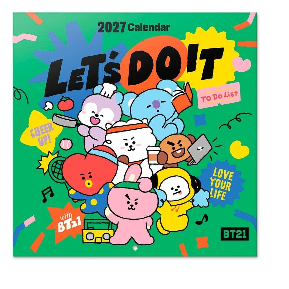 BT21 calendrier mural 2027 30 x 30 cm - type-calendriers