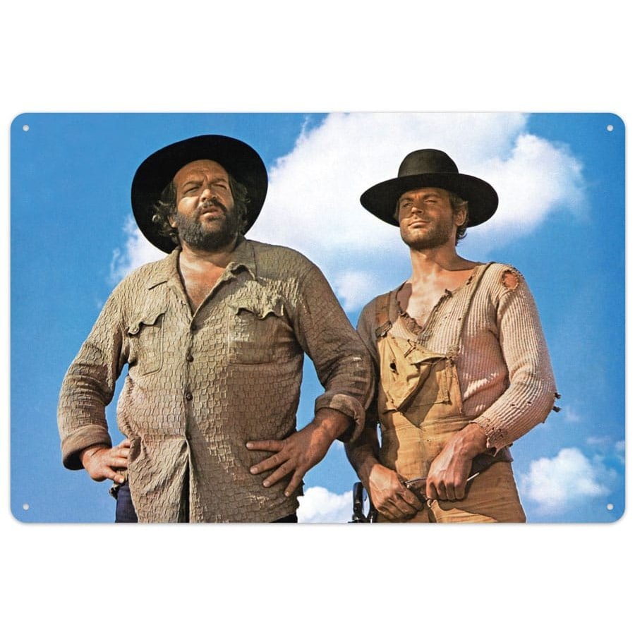 Bud Spencer & Terence Hill panneau métal Blue Sky 20 x 30 cm - Bud Spencer