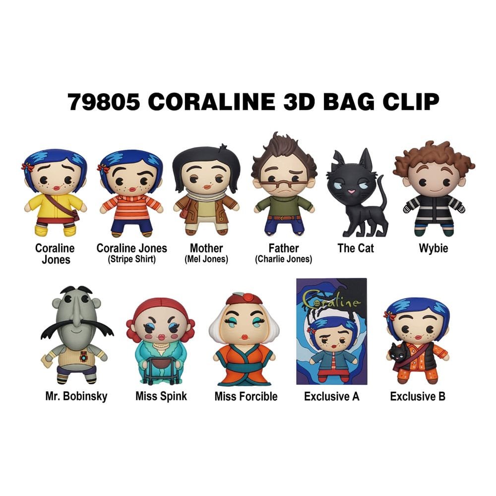 Coraline présentoir porte-clés sac à dos 3D Series 1 (24) - Coraline