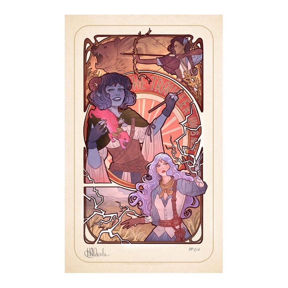 Critical Role impression Art Laura Bailey: 10th Anniversary Art Nouveau Illustra - Critical Role
