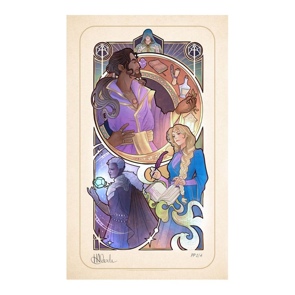 Critical Role impression Art Matthew Mercer: 10th Anniversary Art Nouveau Illust - Critical Role