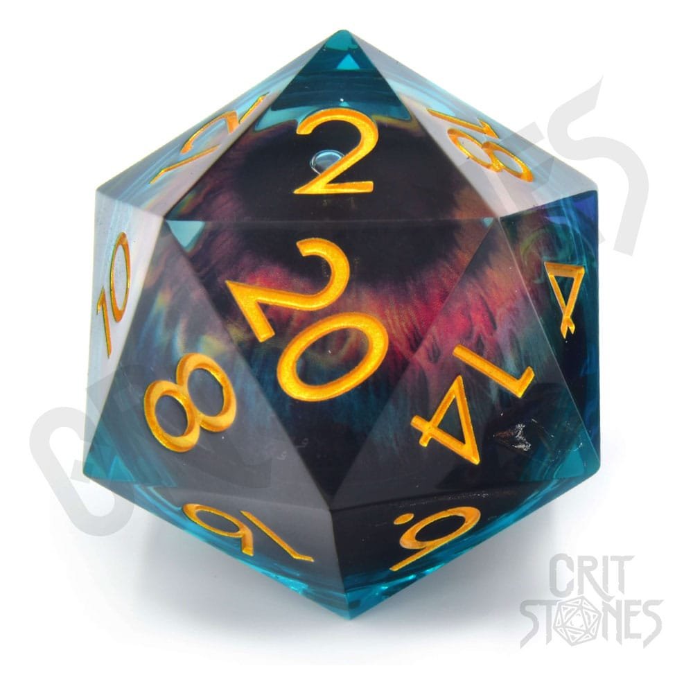 CritStones D20 dés Liquid Core Eye of the Oracle 5 cm - type-des