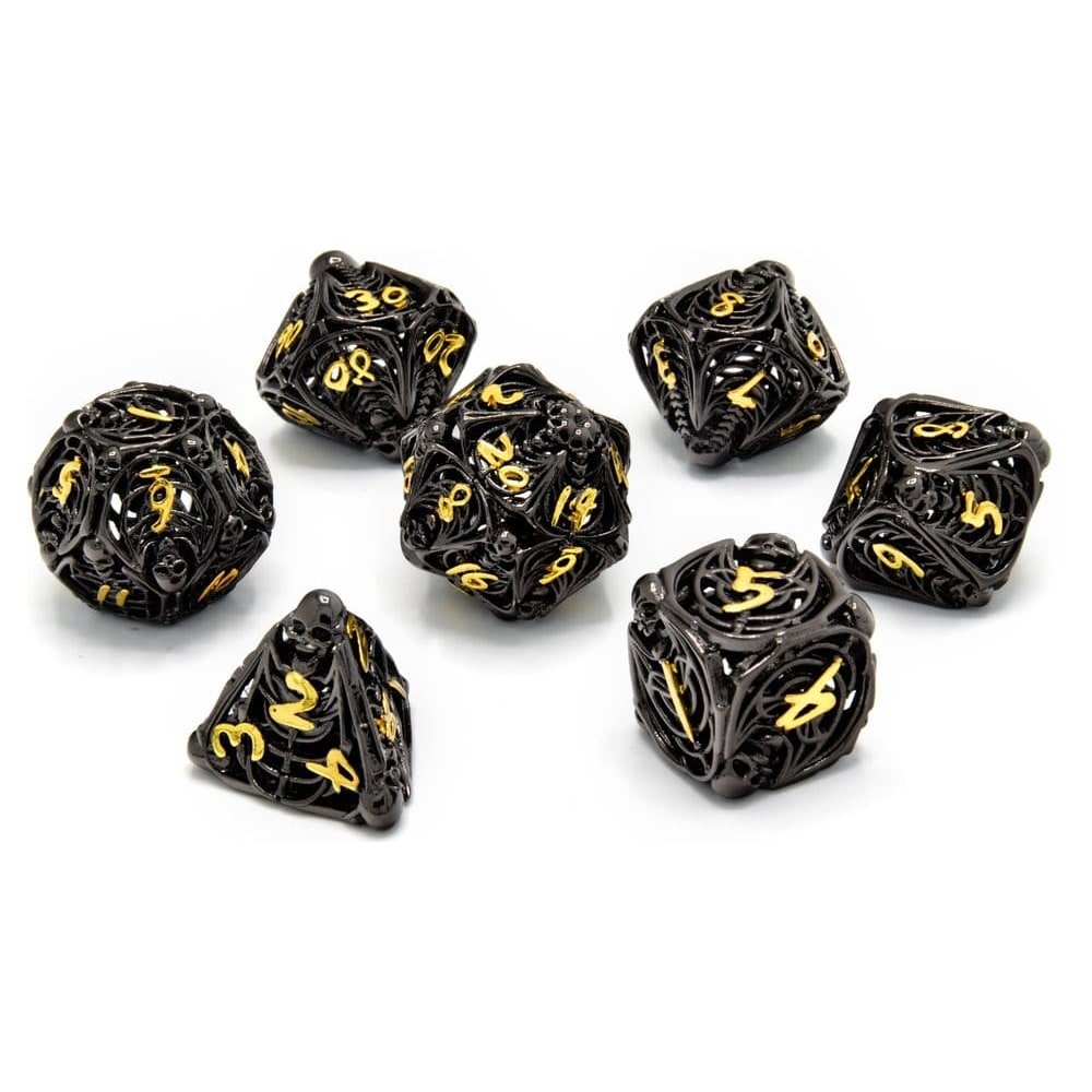 CritStones Hollow Metal pack dés Soulreaper Gold (7)