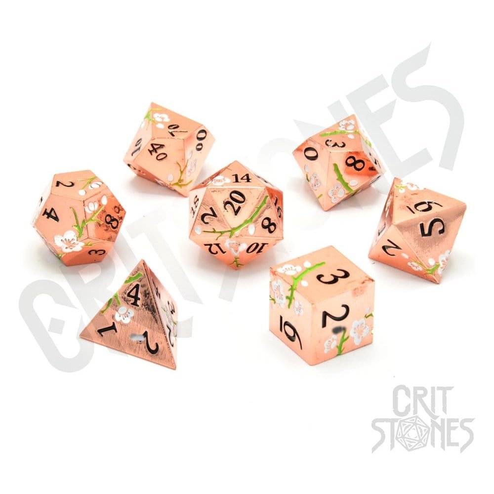 CritStones Metal pack dés Pink Blossom (7) - type-des