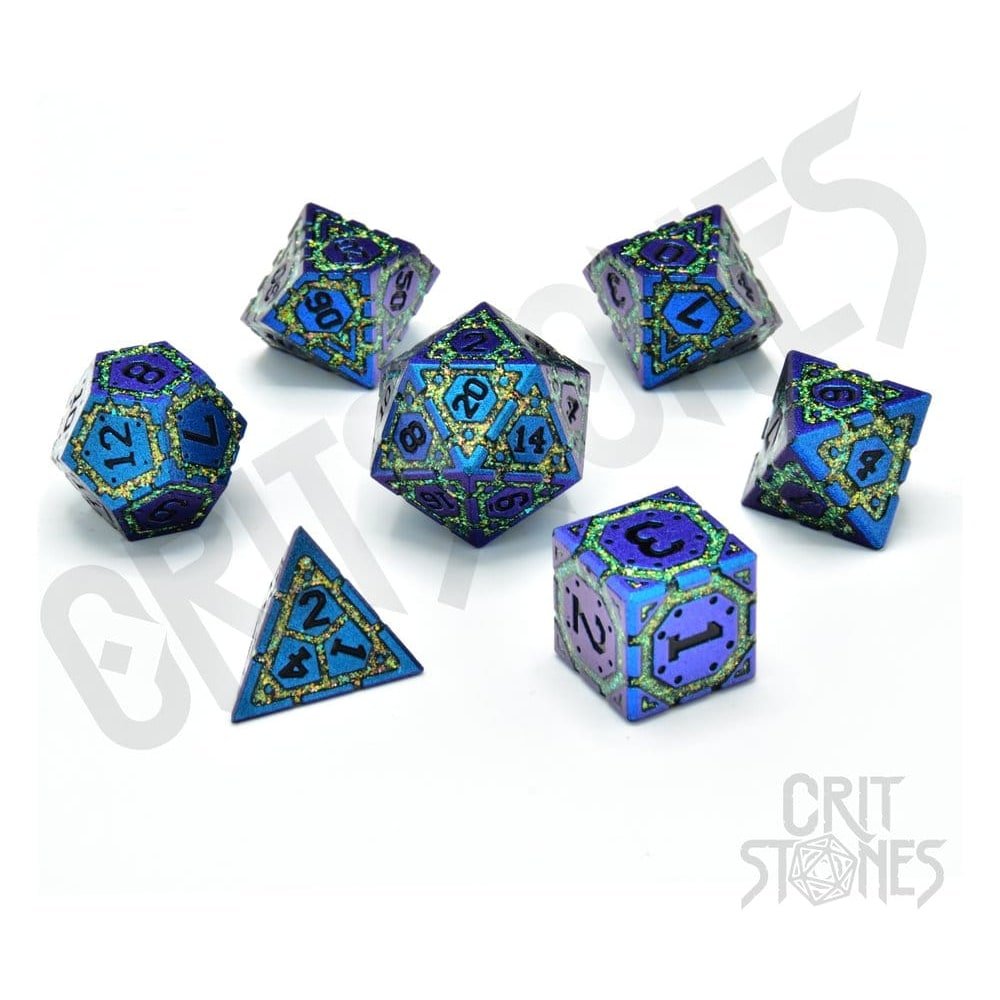 CritStones Metal pack dés Twilight Grove (7)