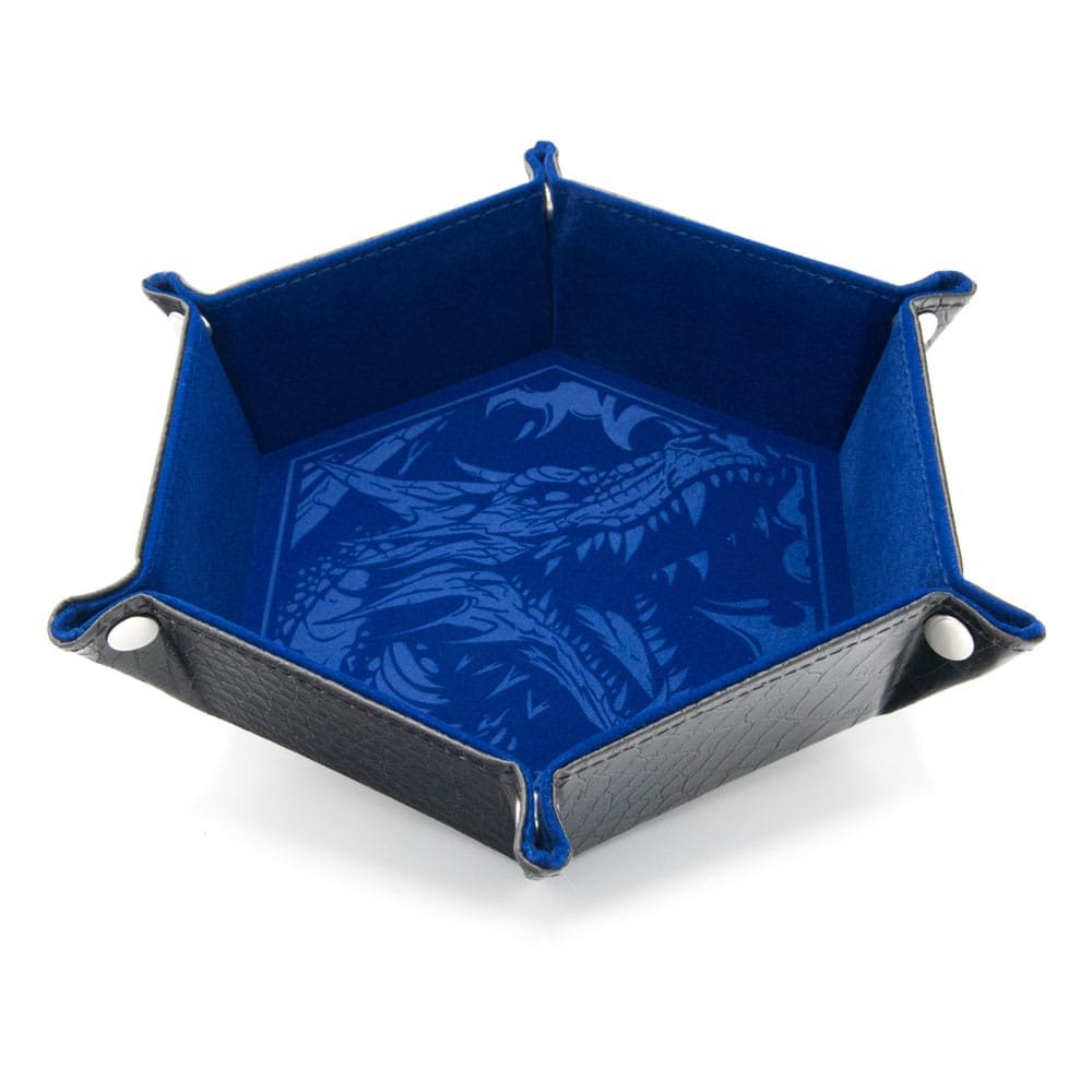 CritStones Plateau à dés pliant Dragon Skin Edition Blue