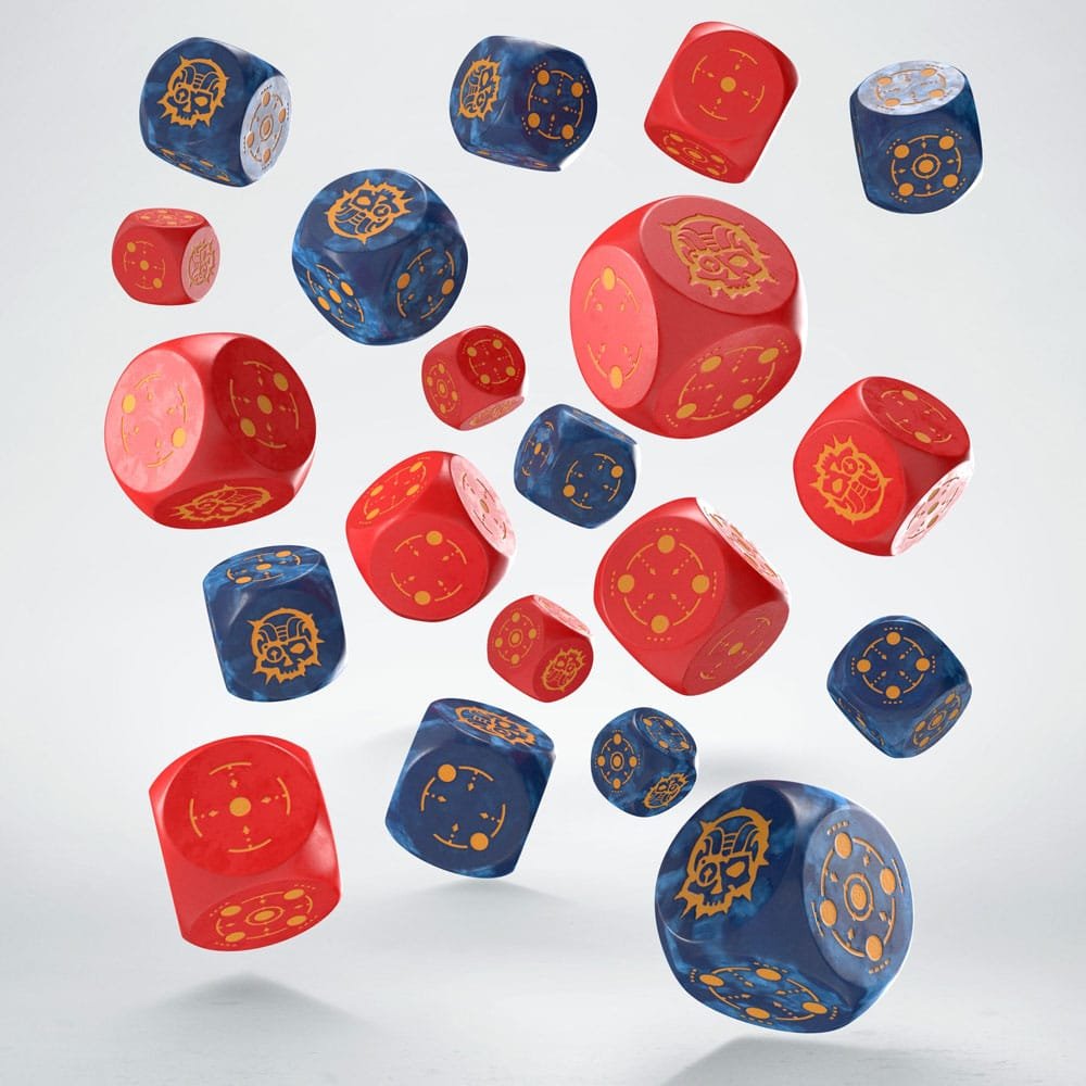 Crosshairs Compact D6 pack dés Cobalt&Red (20)