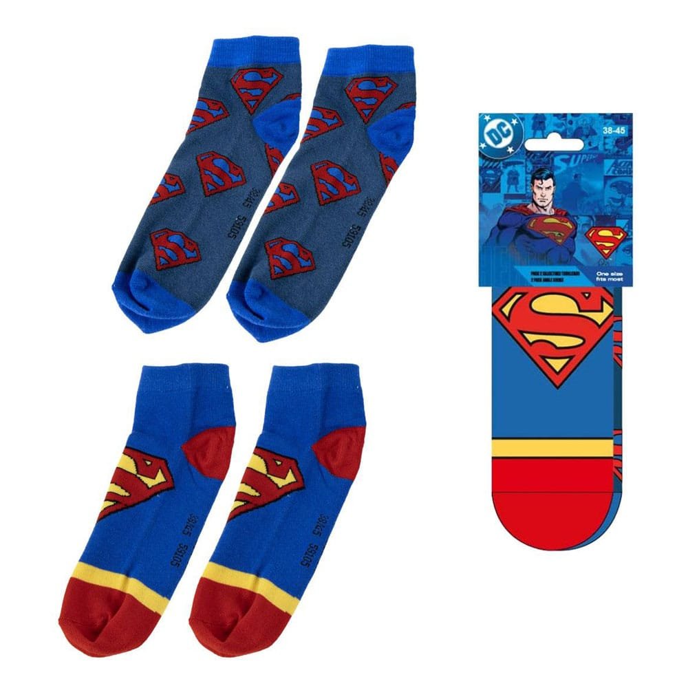 DC Comics pack de 2 chaussettes de cheville Superman 38-45 - type-chaussures-chaussettes