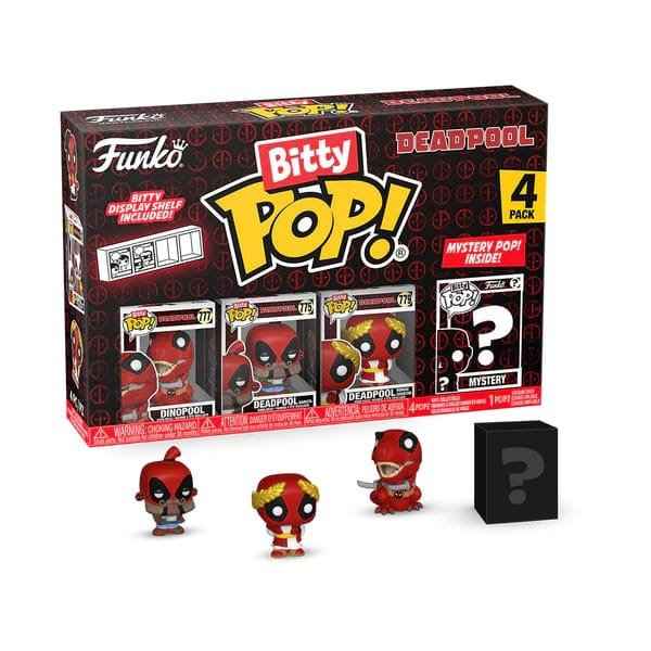 Deadpool pack 4 figurines Bitty POP! Vinyl Dinopool 2,5 cm - Deadpool