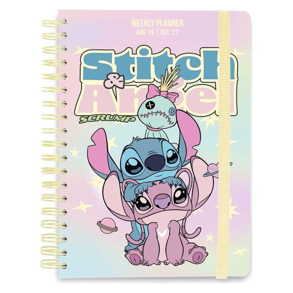 Disney agenda scolaire hebdomadaire 2026/2027 Stitch and Angel A5
