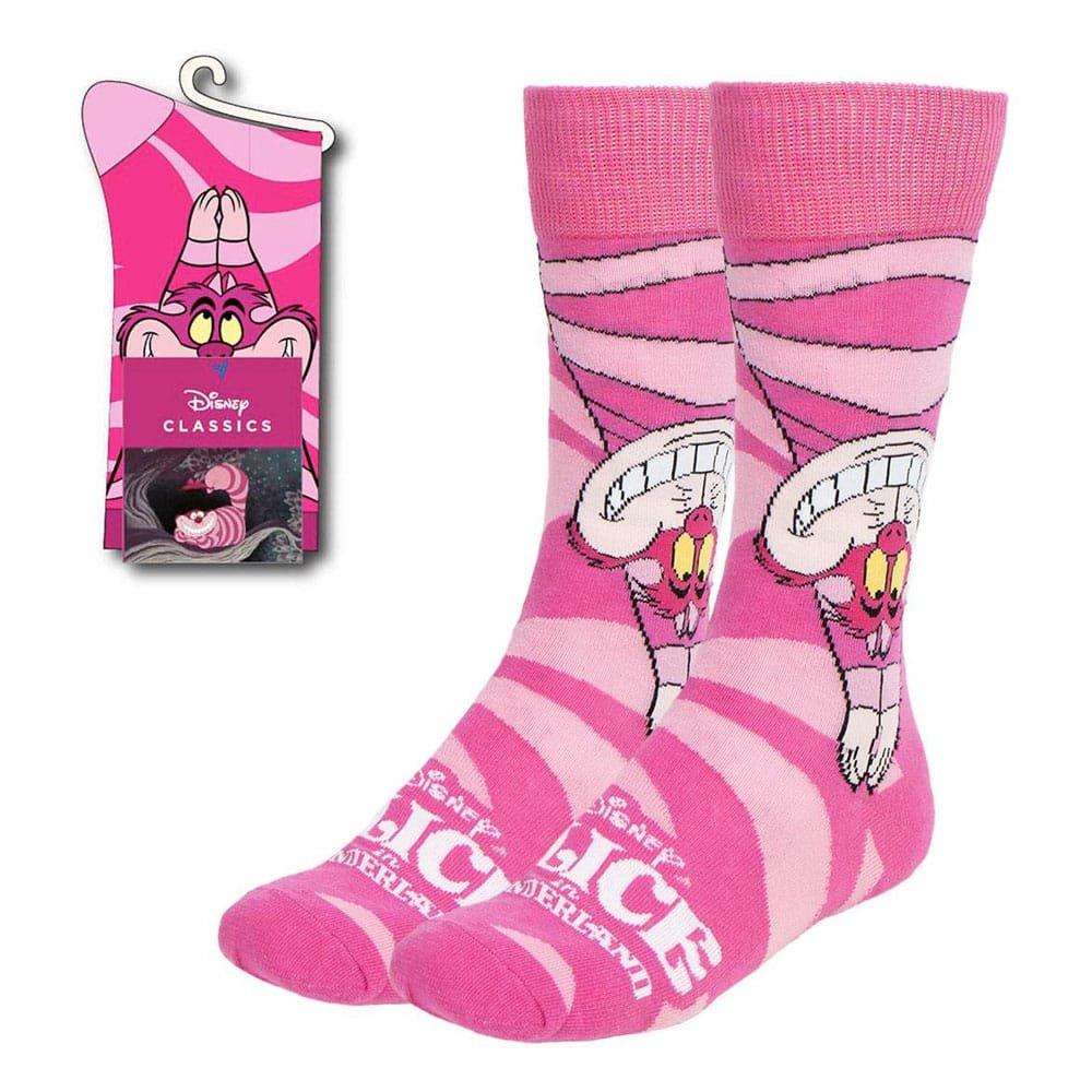 Disney chaussettes Alice au Pays des Merveilles Chat du Cheshire Upside Down 36 - type-chaussures-chaussettes