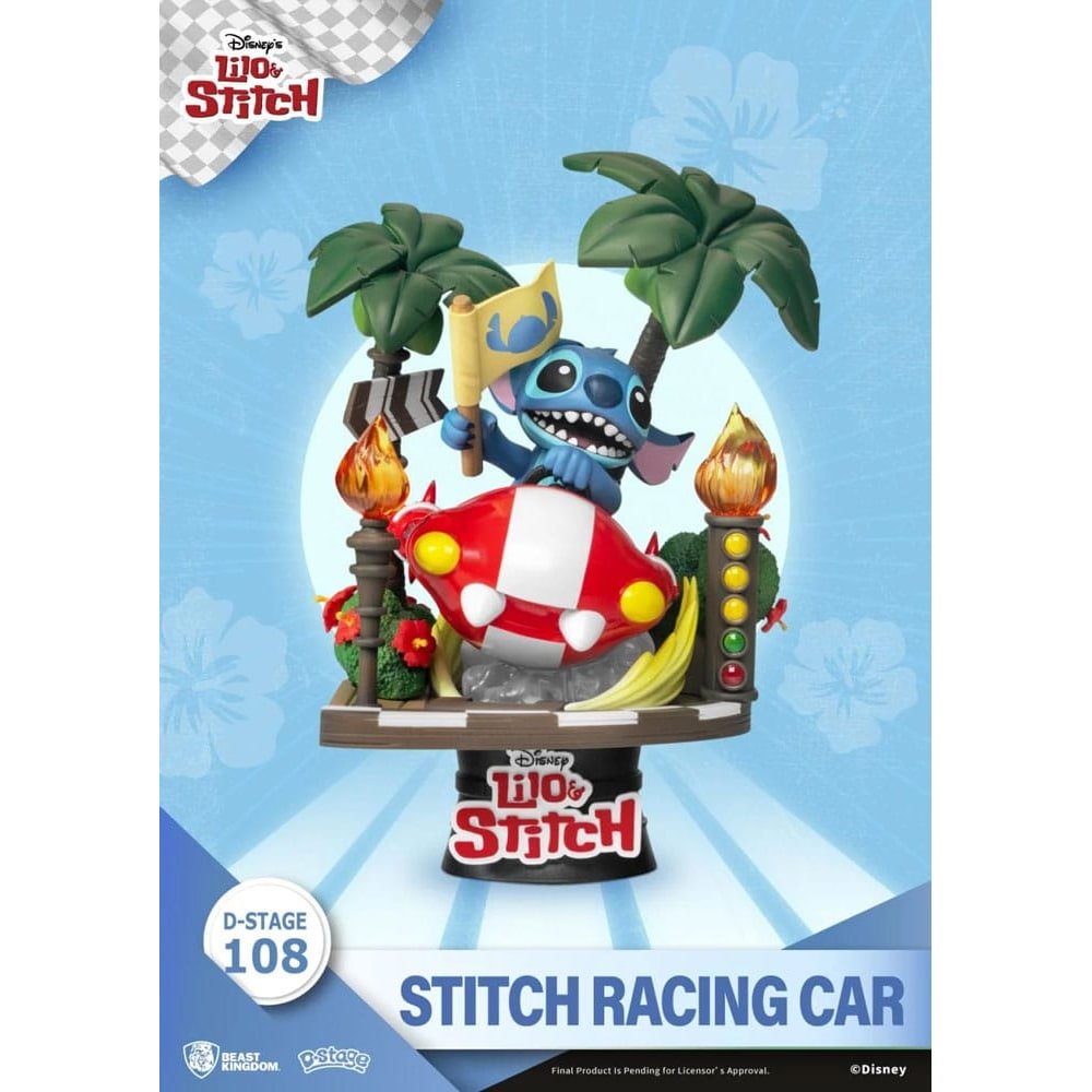 Disney: Lilo & Stitch - Stitch Racing Car PVC Diorama - Lilo & Stitch