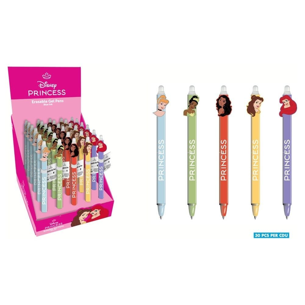 Disney Princess Stylo gel effaçable Princesses Présentoir (30) - Princesses Disney