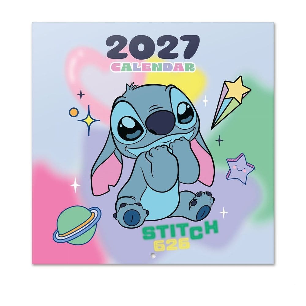 Disney Stitch calendrier mural 2027 30 x 30 cm - type-calendriers