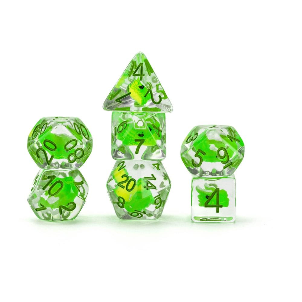 Dragon Storm pack dés Inclusion Green Dragon (7) - Dragon Storm