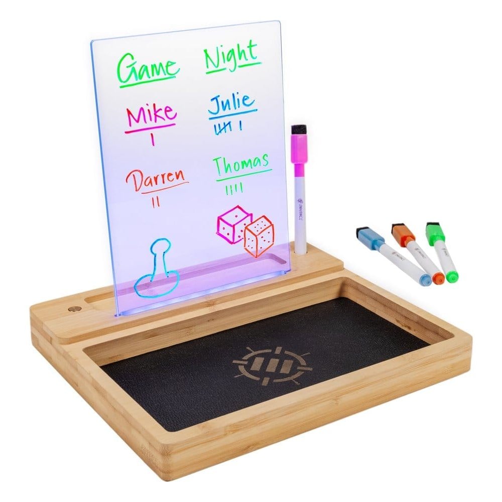 Enhance Tabletop Tableau d'écriture LED & Piste à dés Clair - type-des