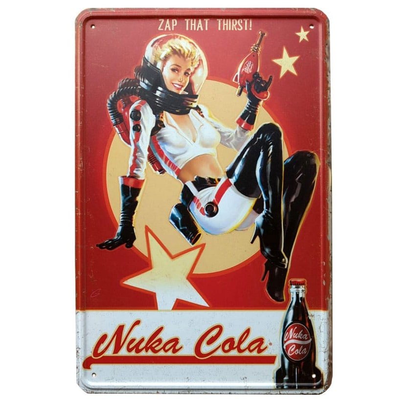 Fallout panneau métal Nuka Cola Girl - type-plaques-metal