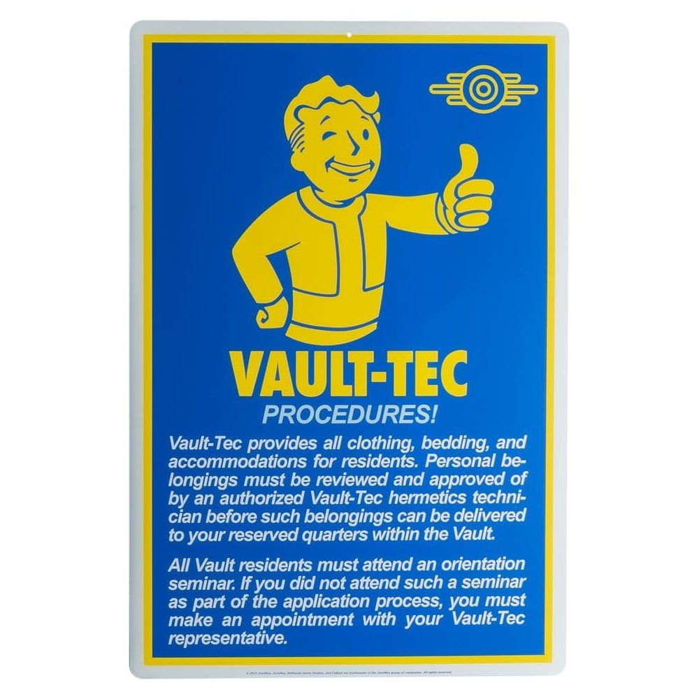 Fallout panneau métal Procedures - type-plaques-metal