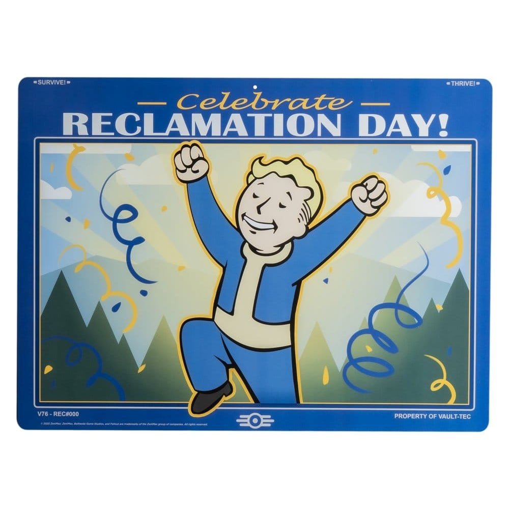 Fallout panneau métal Reclamation Day - type-plaques-metal
