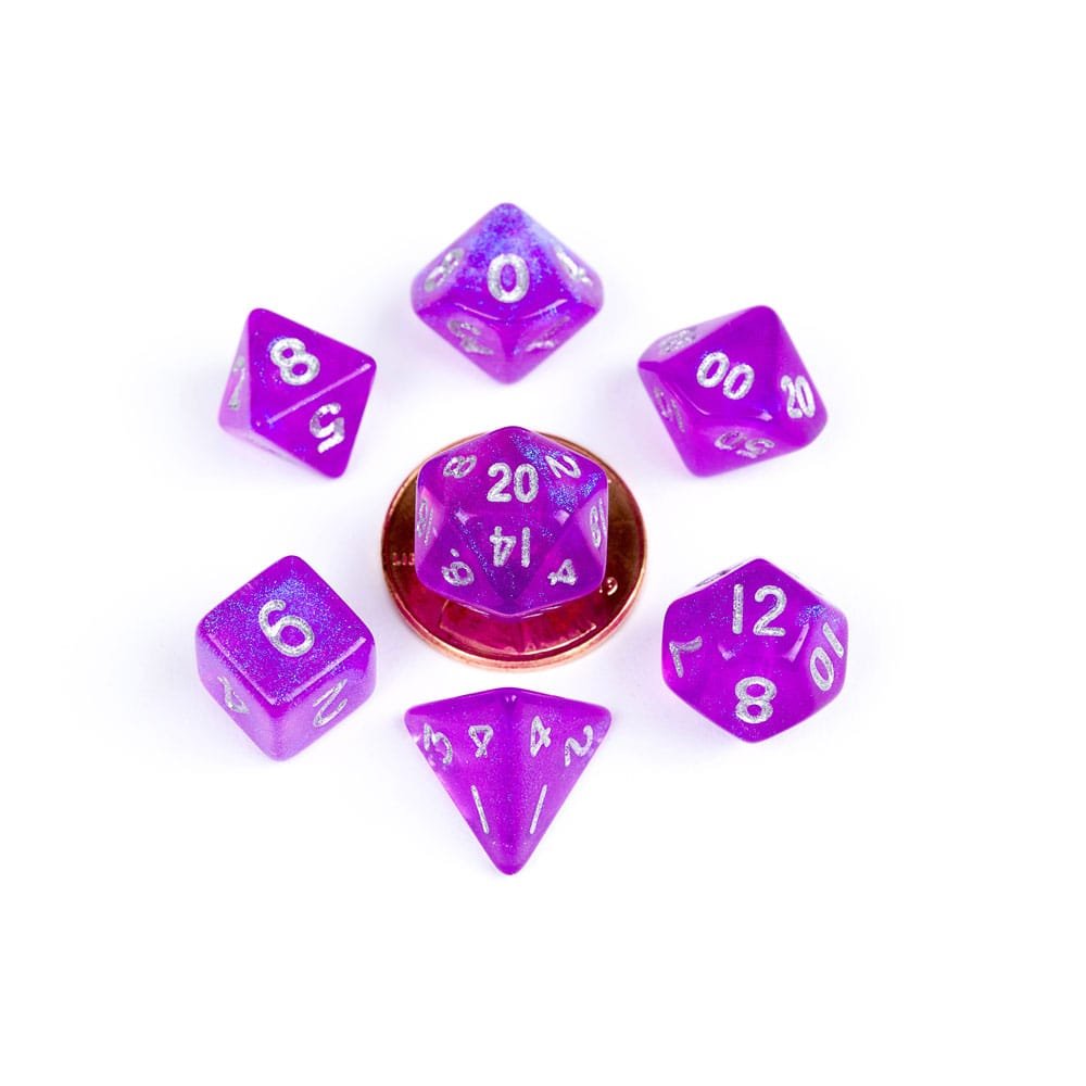 FanRoll pack dés Sharp Mini Stardust Purple (7)