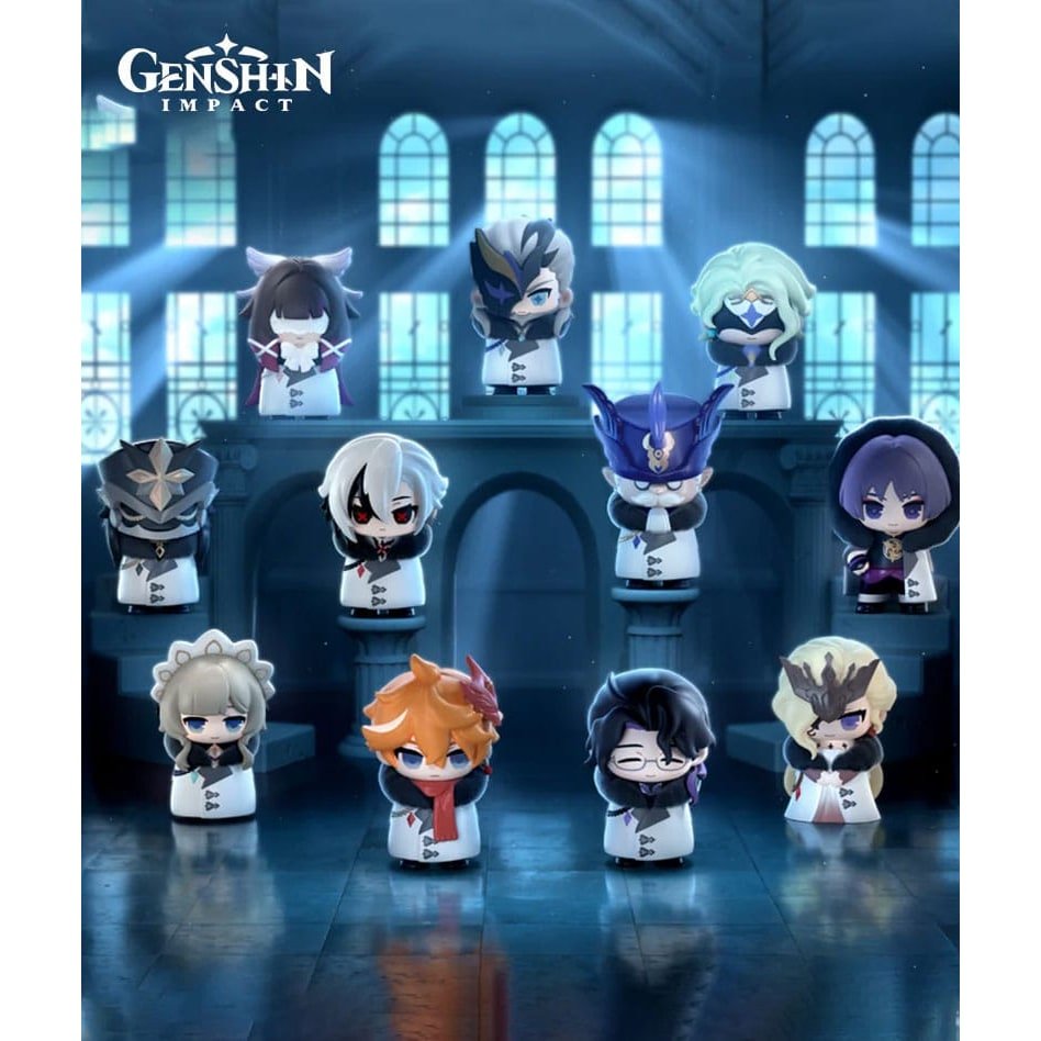 Genshin Impact présentoir boîte-mystère mini-figurines Fatui Harbingers Chibi De - Genshin Impact