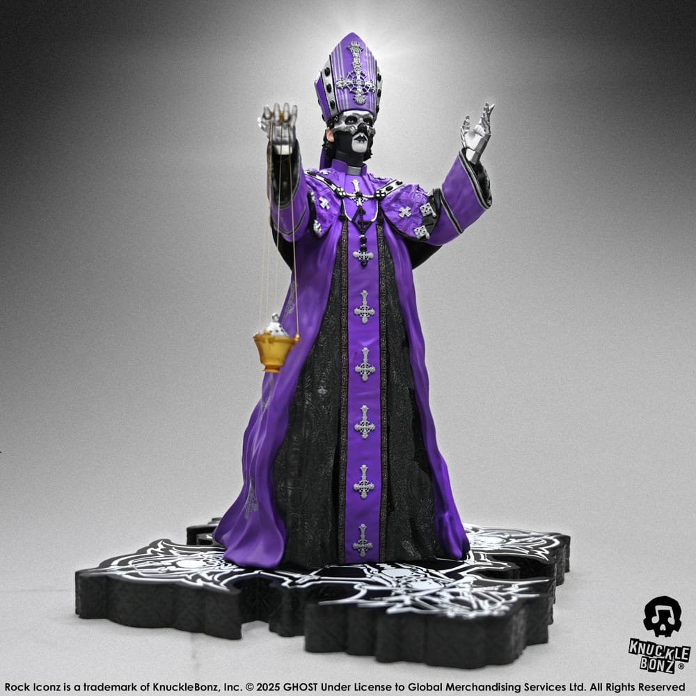 Ghost statuette Rock Iconz Papa V Perpetua Purple Robes 22 cm - Ghost