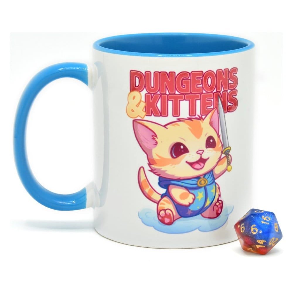 Glassstaff pack mug avec dés D20 Dungeons & Kittens