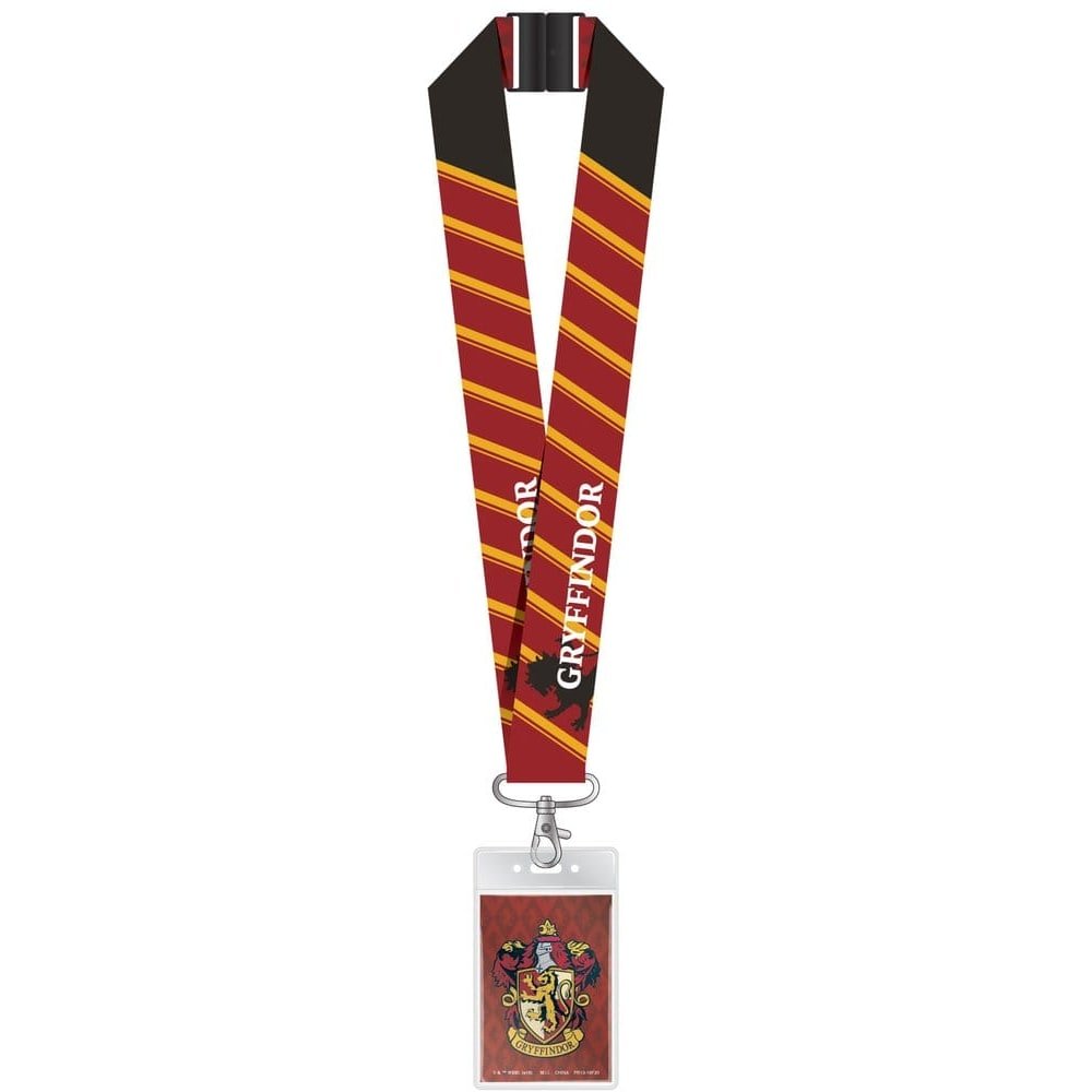 Harry Potter Lanière de luxe avec porte-cartes Gryffindor - type-lanyard