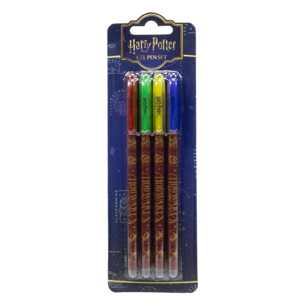 Harry Potter pack 4 stylos à gel Colourful Crest