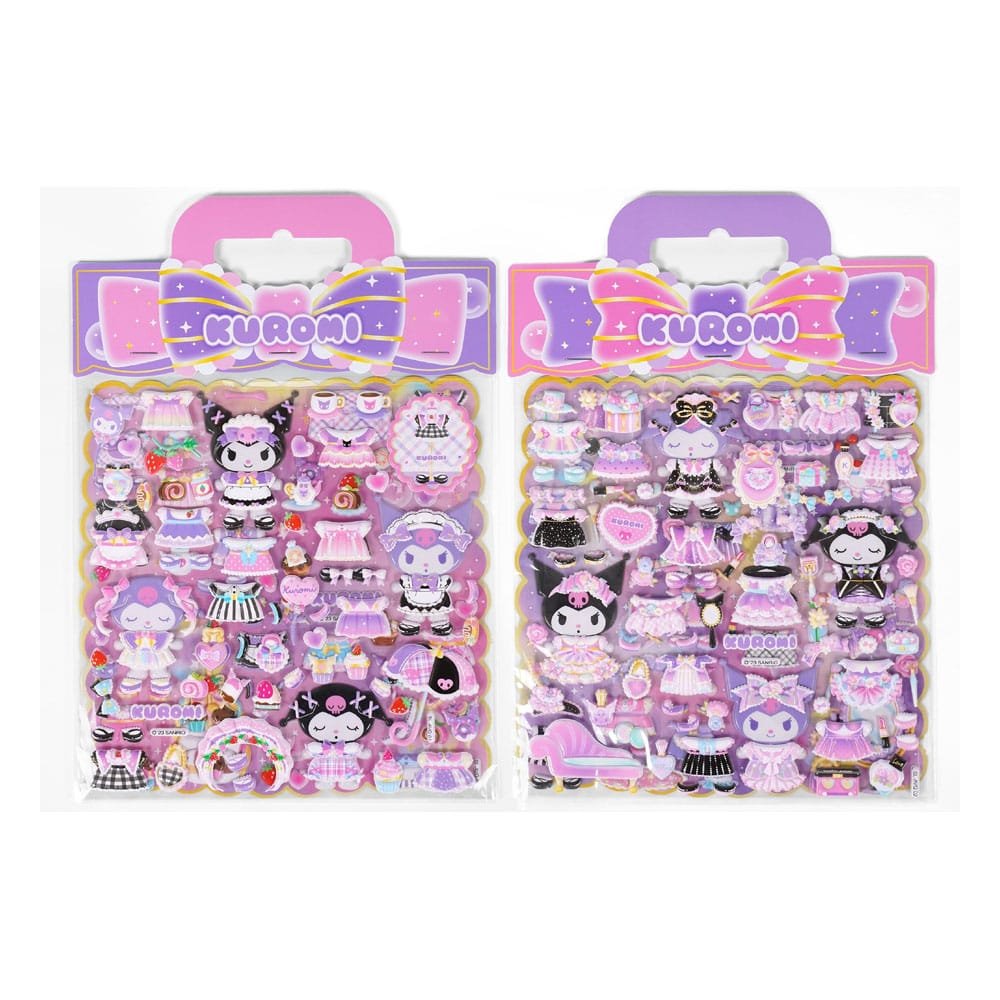 Hello Kitty and Friends Autocollants Kuromi Puffy Assortiment (10) - type-patches-stickers