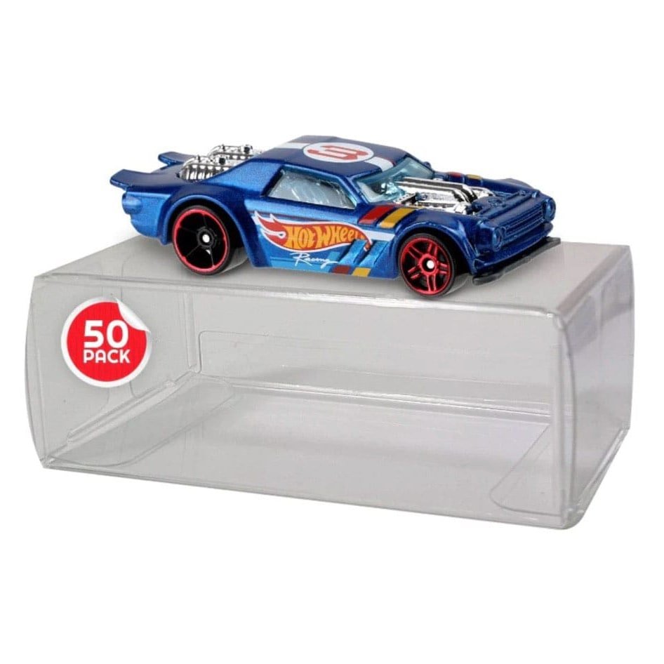 Hot Wheels pack 50 boîtes de protection en PET pour Matchbox Cars