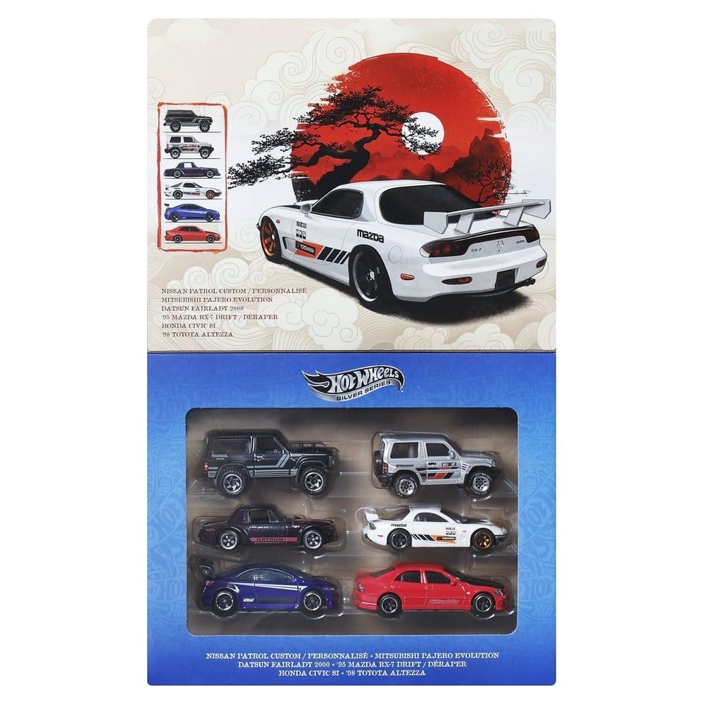 Hot Wheels Silver Series pack 6 véhicules Die-Cast 1/64 Streets of Japan - type-vehicules