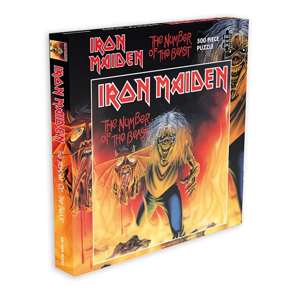 Iron Maiden Rock Saws puzzle The Number of the Beast Single (500 pièces) - Jeux de société & Plateau
