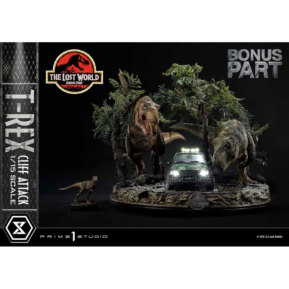 Jurassic World: The Lost World statuette 1/15 T-Rex Cliff Attack Bonus Version 5