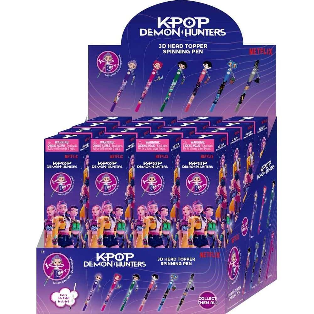 K-Pop Demon Hunter Stylos avec Topper 3D Présentoir (16)