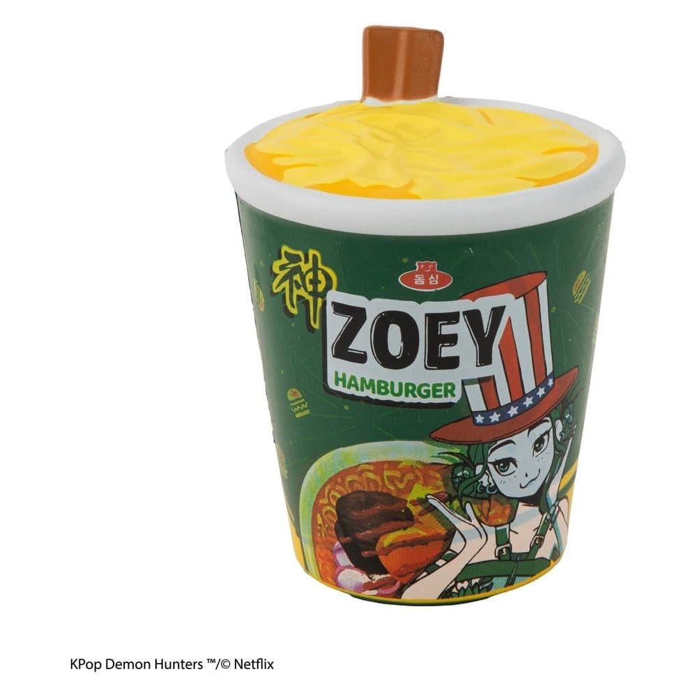 KPop Demon Hunters figurine anti-stress Squishy Zoey Hamburger Noodles