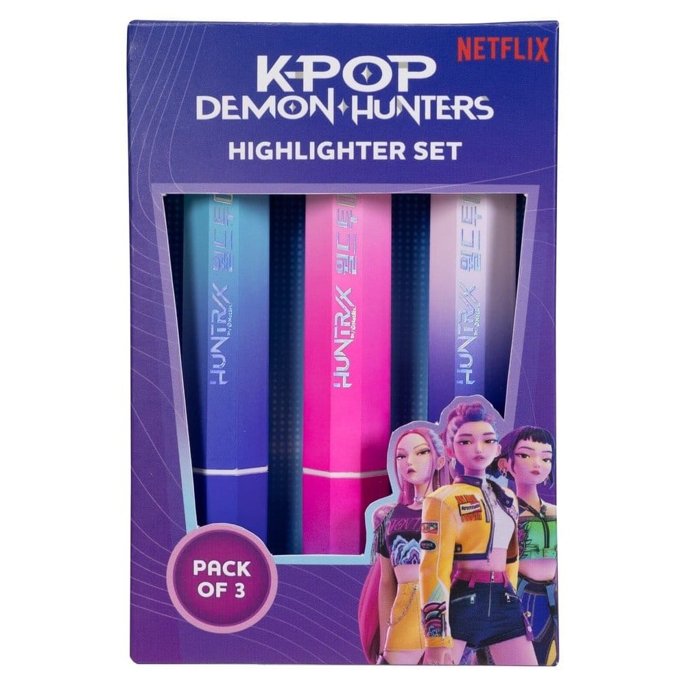 KPop Demon Hunters pack 3 surligneurs Huntr/x