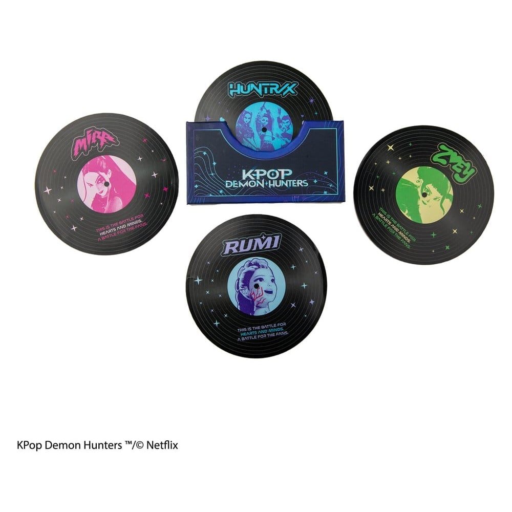 KPop Demon Hunters set de 4 sous-verres Hunters & Demons Soundtrack - type-verres-sous-verres