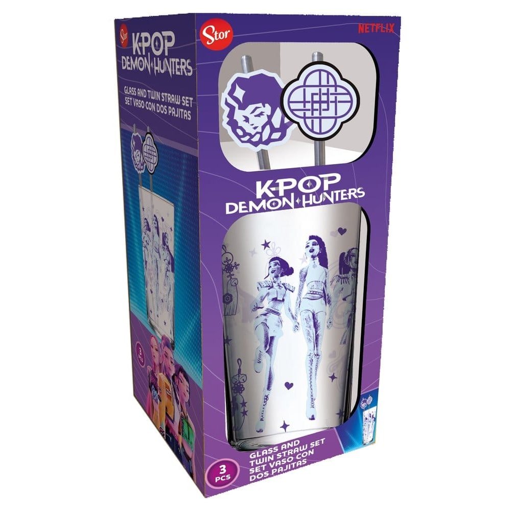 KPop Demon Hunters verre tumbler avec pailles 485 ml