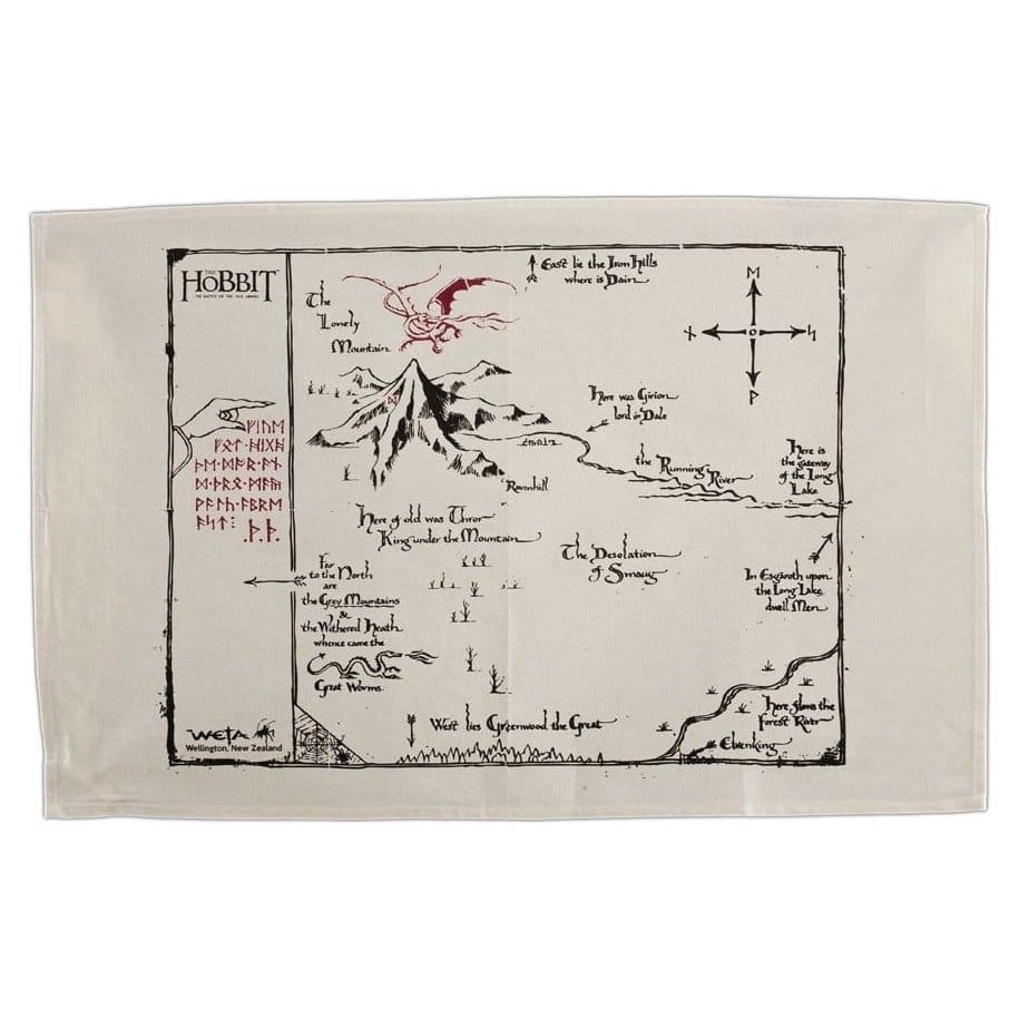 Le Hobbit torchons Thorins Map 72 cm