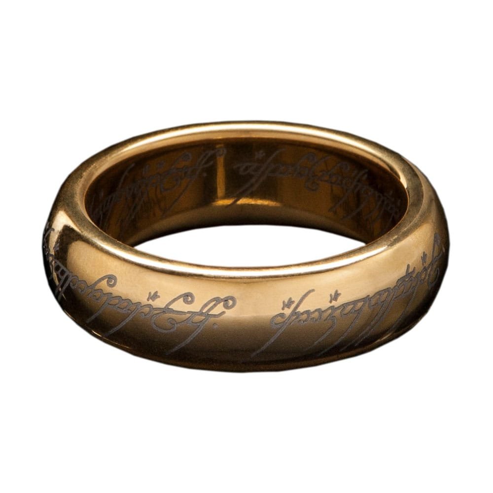 Le Seigneur des Anneaux bague tungstène Anneau Unique (plaqué or) Taille 08 - type-bagues